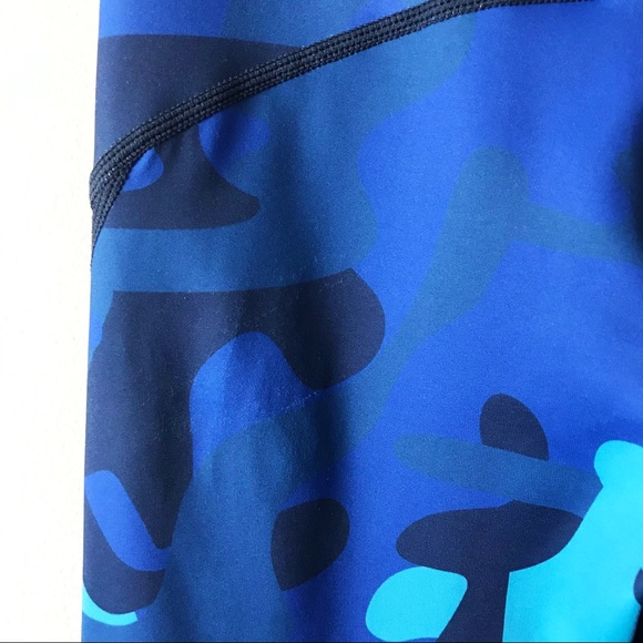 Zyia Navy Camo Mesh Light n Tight Leggings Blue 2 - Picture 11 of 12